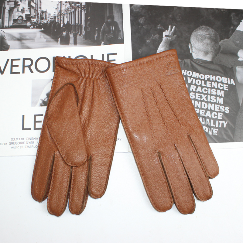 Leather Driving Glove - High quality men's deerskin gloves Touch