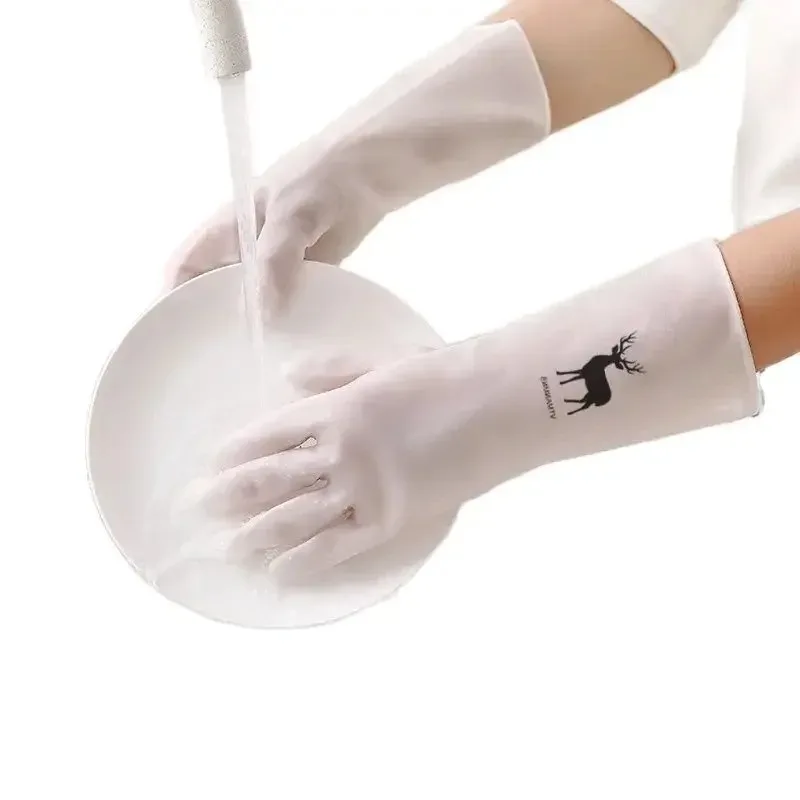 Rubber Glove Cleaning - Waterproof Housework Cleaning Gloves Kitchen Cleaning