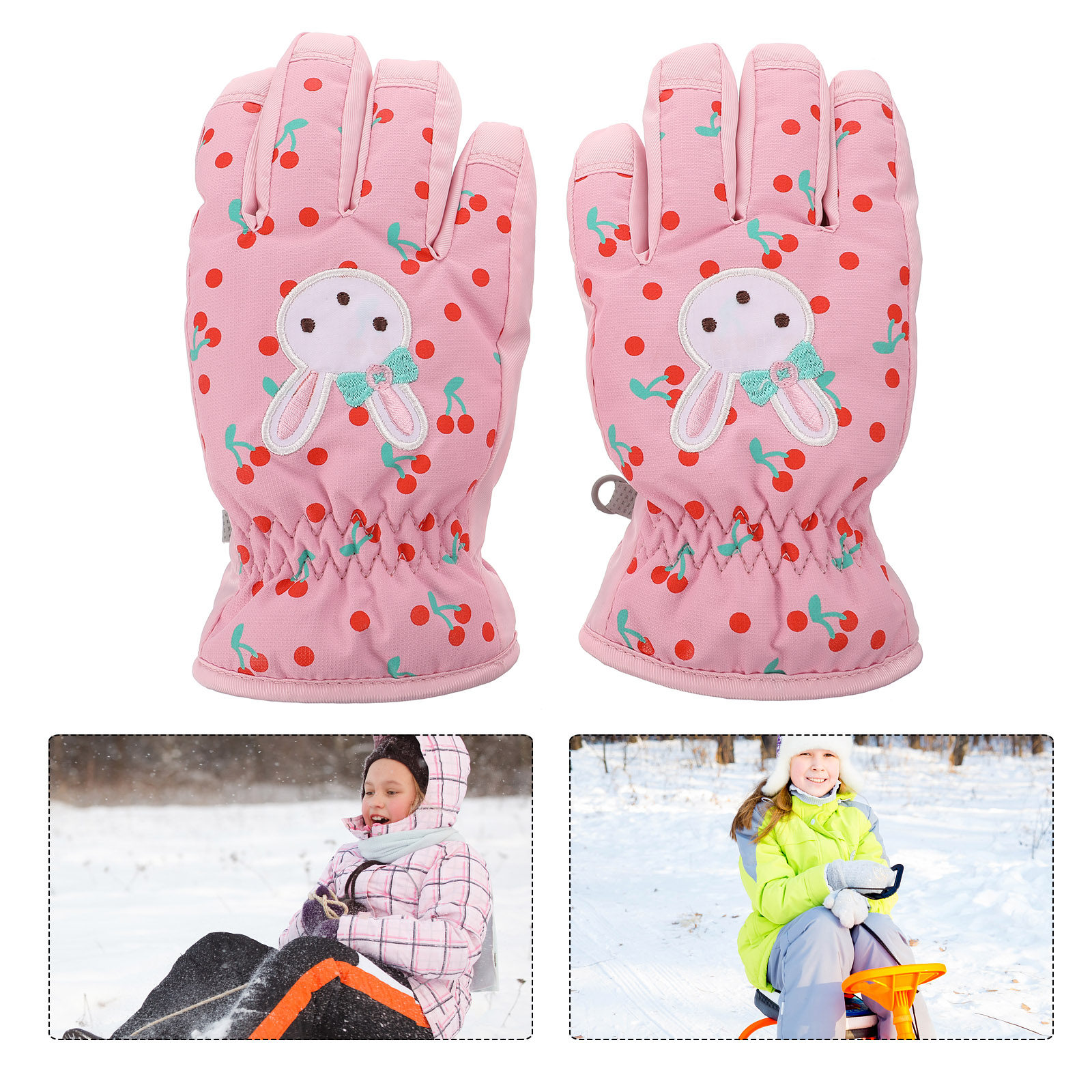 Winter Glove Insulated - 1Pair Children Ski Gloves Water Resistant
