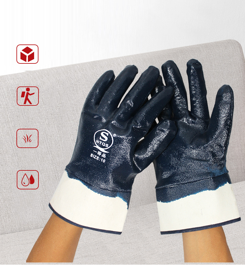 Nitrile Mechanic Glove - Nitrile Gloves Dark Thicken Rubber Glove