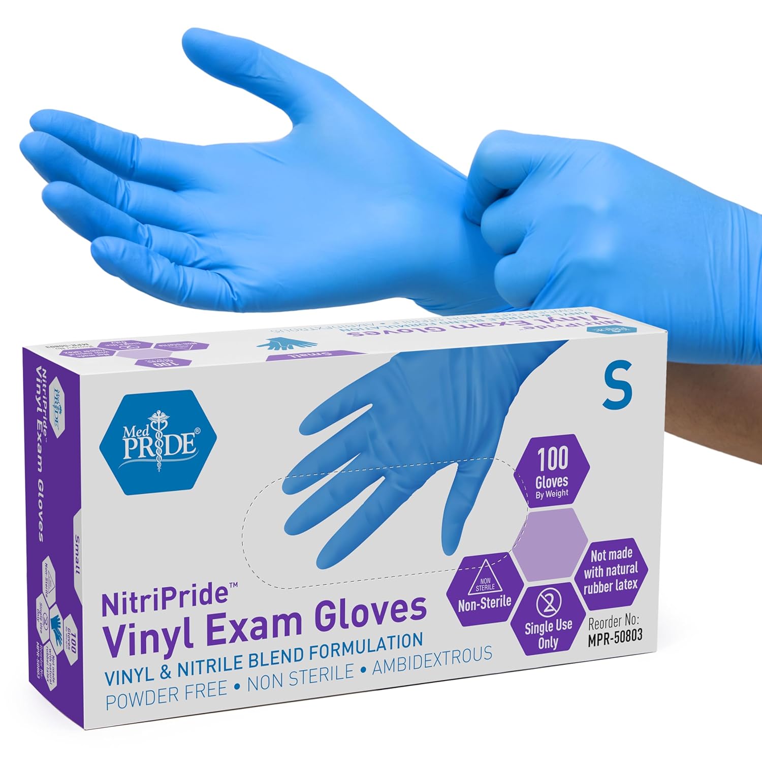 Nitrile/Vinyl Blend Exam Glove - Exam Glove Nitrile reseña y precio