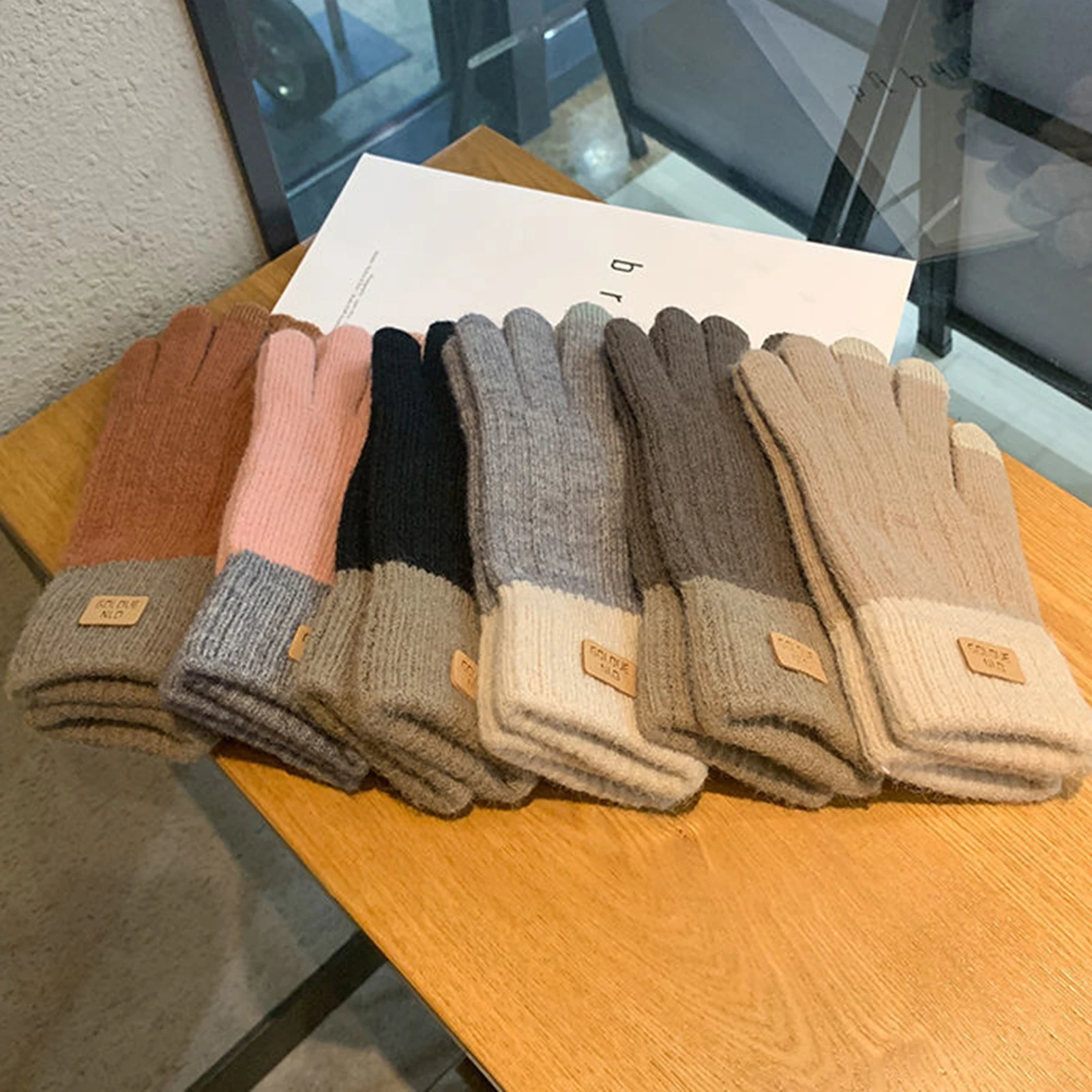 Women's Cable Knit Gloves Warm - Wool Glove Lined reseña y precio
