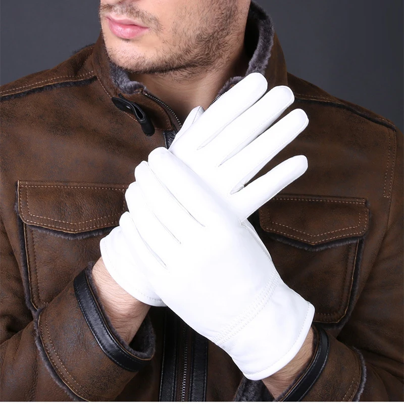2025 Winter Genuine Leather Wh - Leather Driving Glove reseña y precio