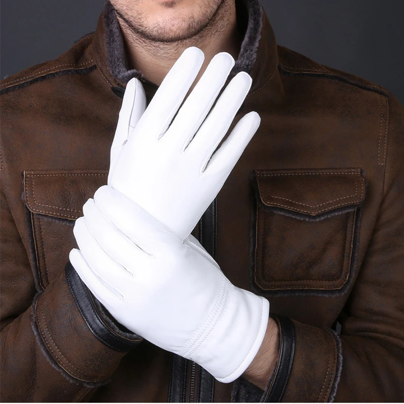 2025 Winter Genuine Leather Wh - Leather Driving Glove reseña y precio