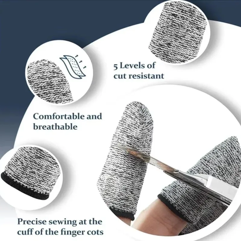 50PCS  Anti-Cut Finger Cots Pr - Cut Resistant Glove reseña y precio