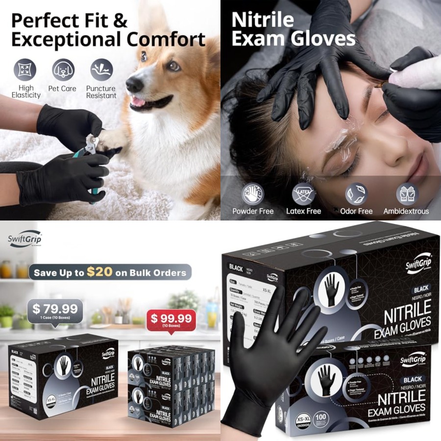 SwiftGrip Disposable Nitrile E - Exam Glove Nitrile reseña y precio