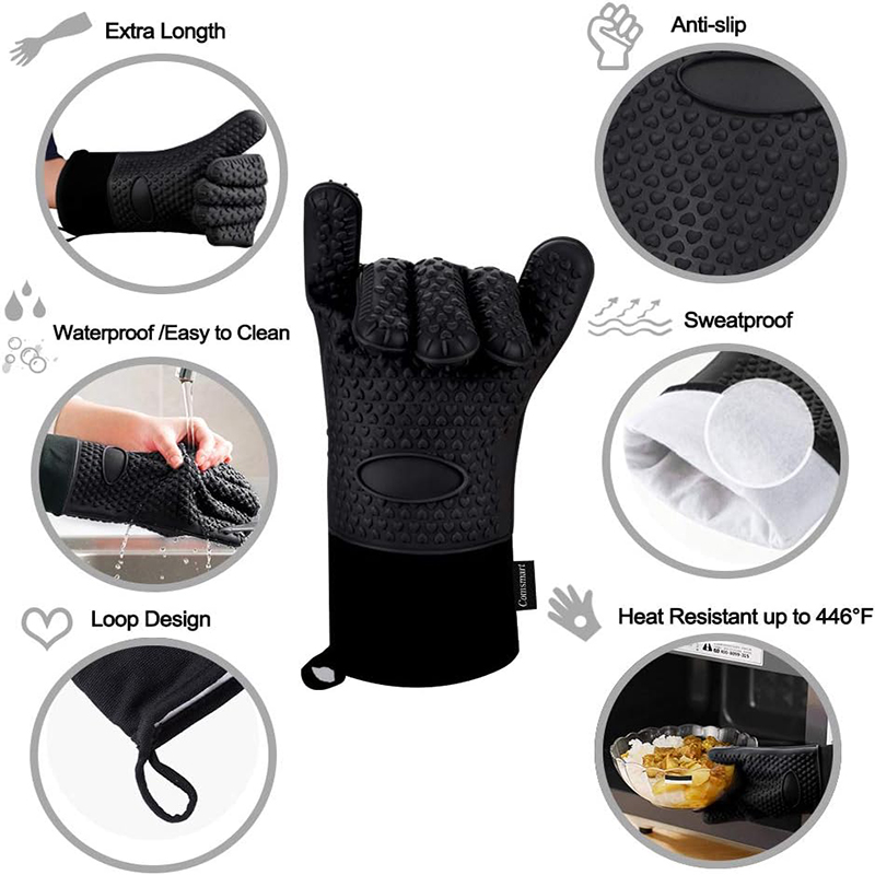 Silicone Oven Gloves Heat Resi - Oven Mitt Silicone reseña y precio