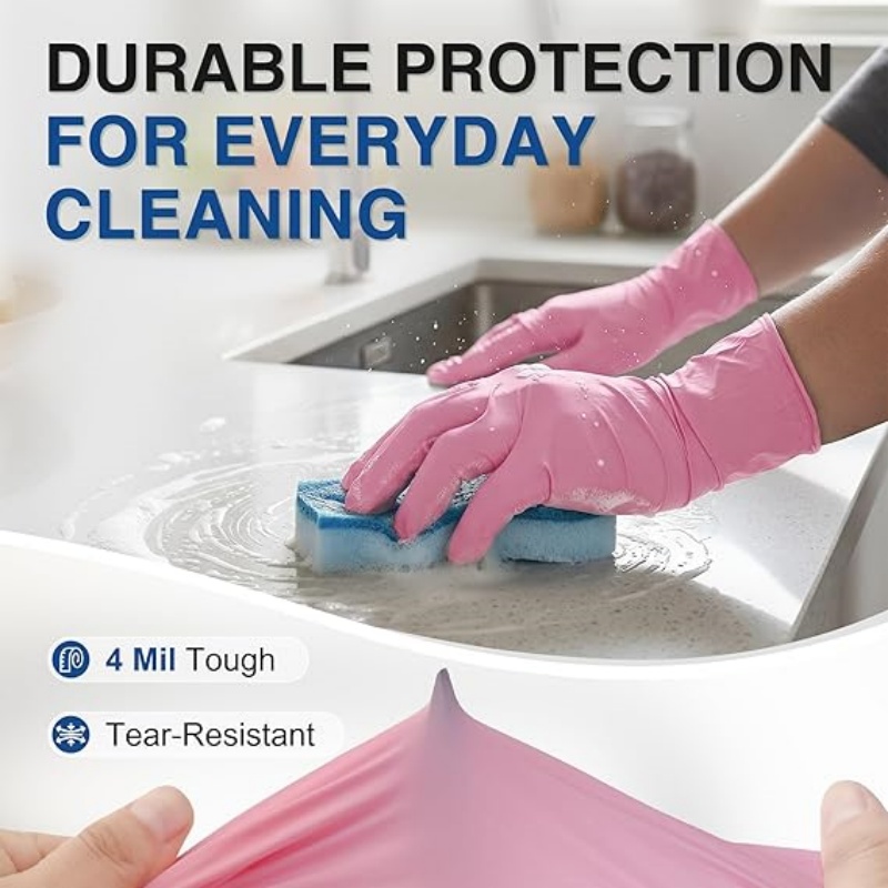 Pink Nitrile Disposable Gloves - Latex Disposable Glove reseña y precio
