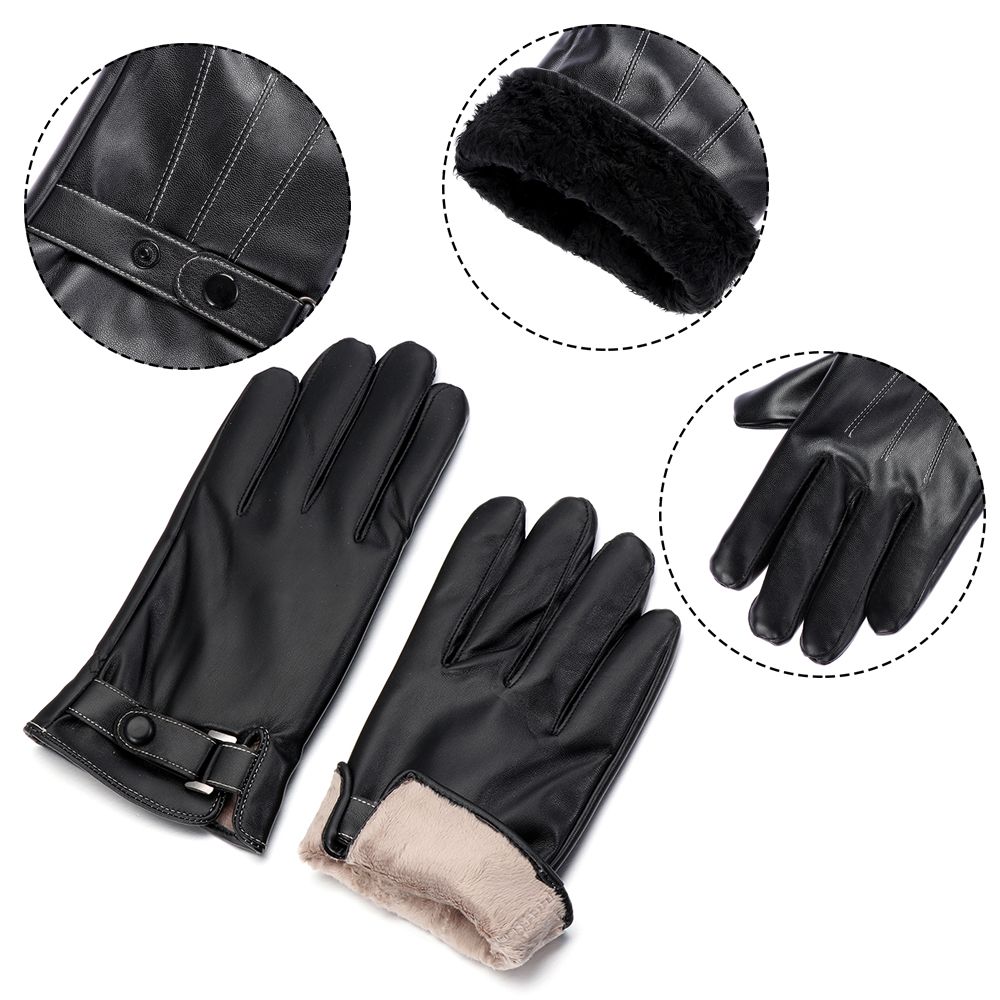 Men's Fleece Thermal Leather G - Leather Driving Glove reseña y precio