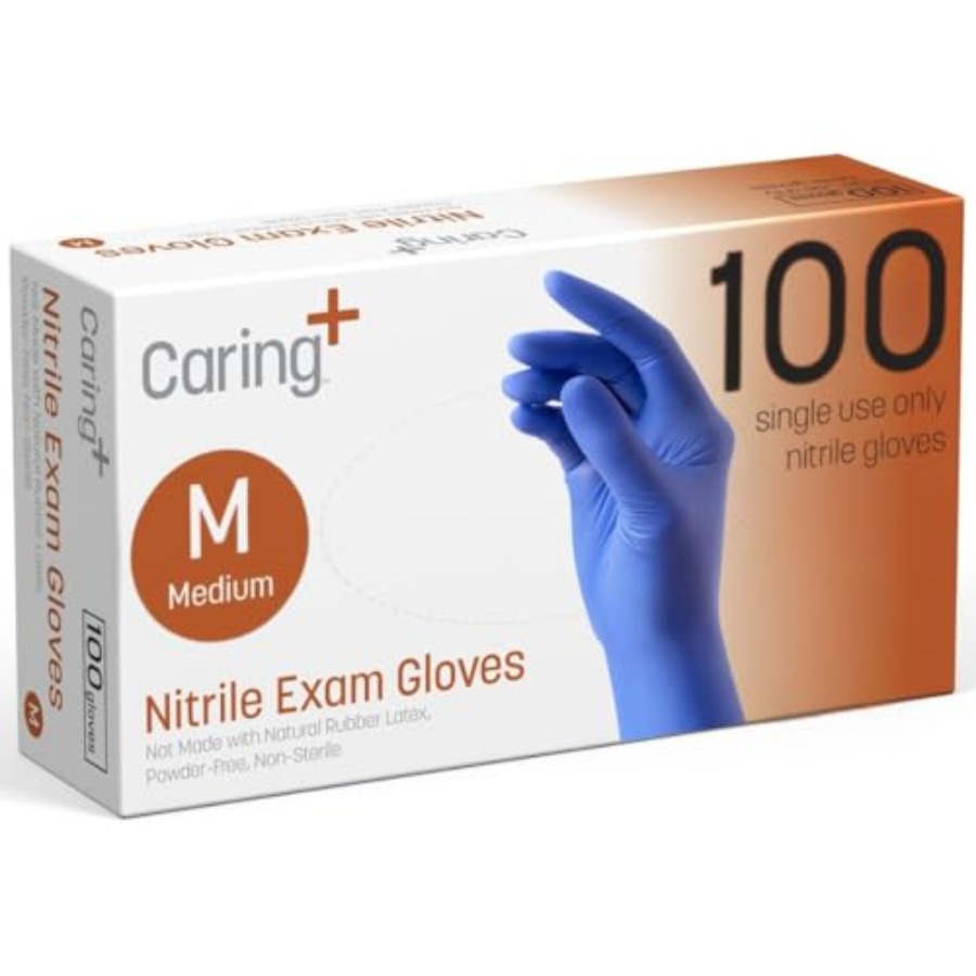 Caring Nitrile Exam Gloves, Bl - Exam Glove Nitrile reseña y precio