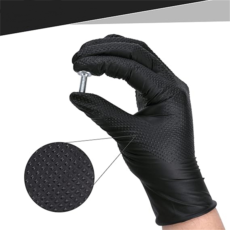 Heavy Duty Black Nitrile Glove - Nitrile Mechanic Glove reseña y precio