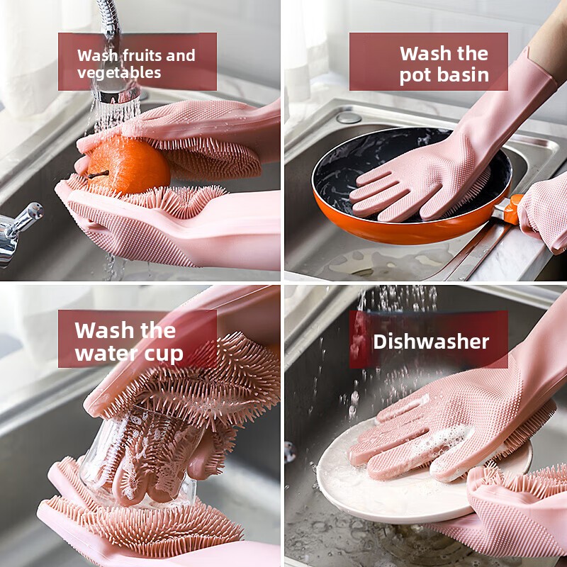 Silicone dishwashing gloves, m - Dish Glove Rubber reseña y precio