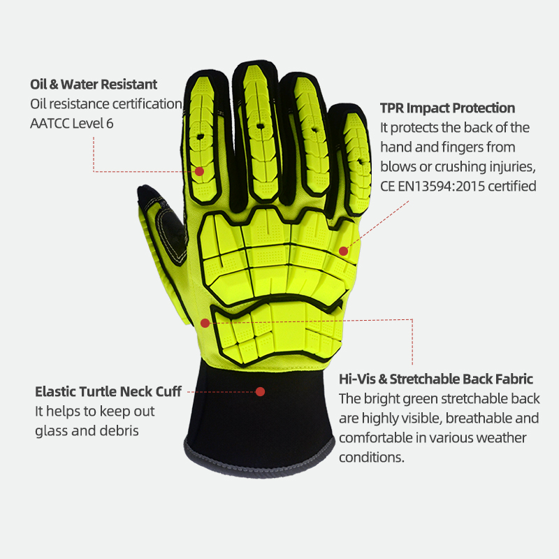 XYEHS ANSI CUT A5 Rescue Extri - Work Glove Impact reseña y precio