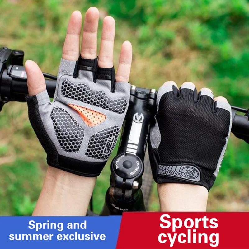 Half Finger Cycling Gloves Men - Fingerless Glove Knit reseña y precio
