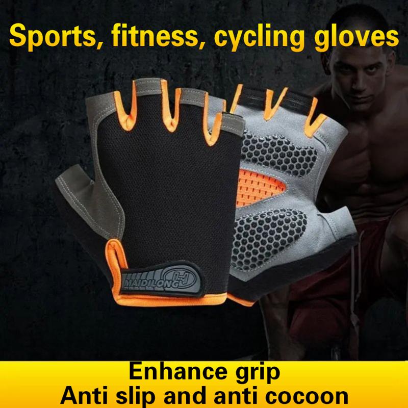 Half Finger Cycling Gloves Men - Fingerless Glove Knit reseña y precio