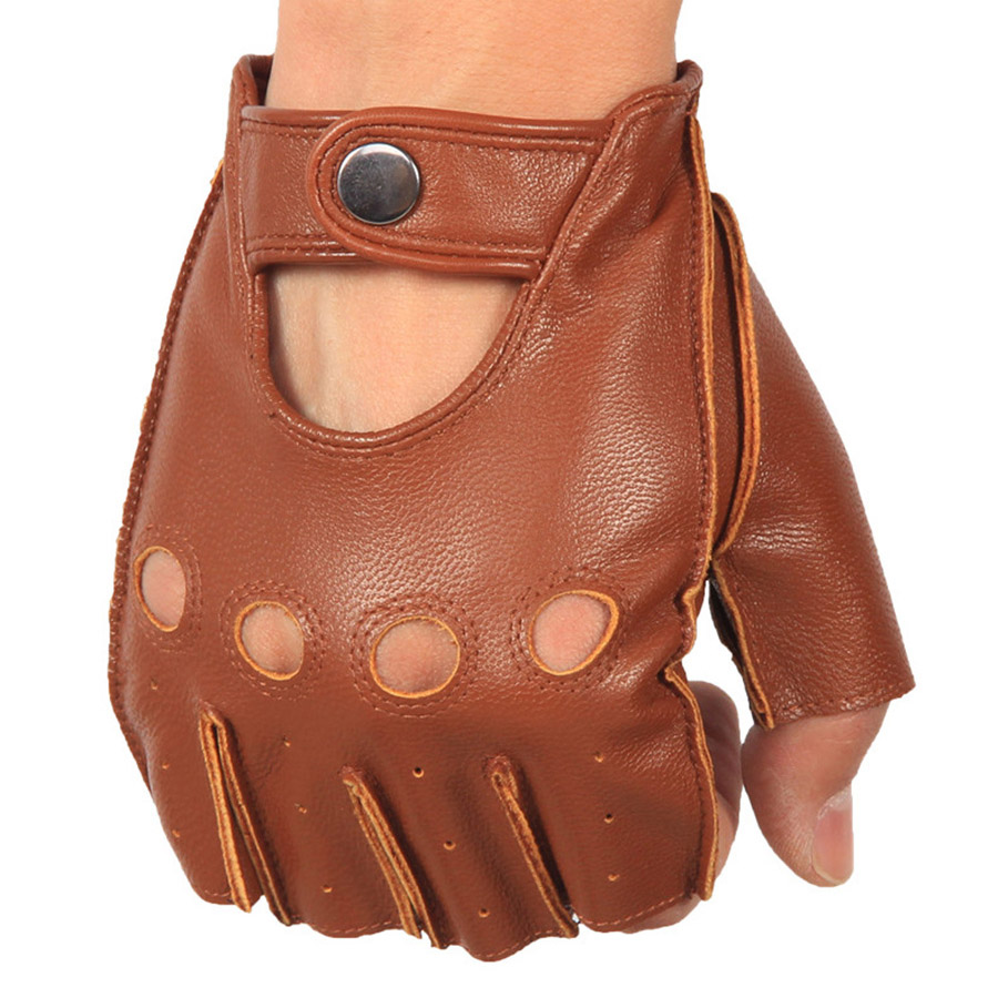 High Quality Man's Half Finger - Leather Driving Glove reseña y precio
