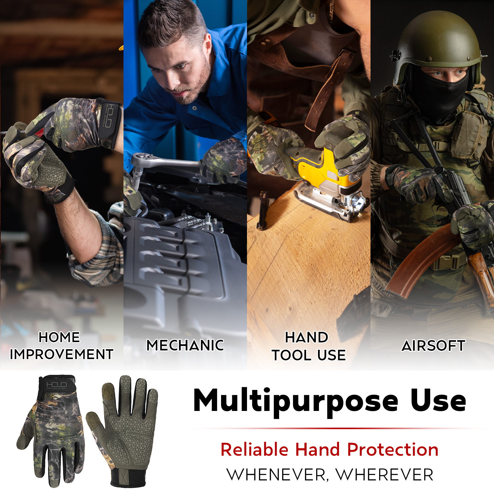 Handlandy Stock Full Finger Ca - Work Glove Impact reseña y precio