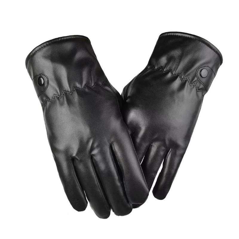 Winter Fashion Black PU Leathe - Leather Driving Glove reseña y precio