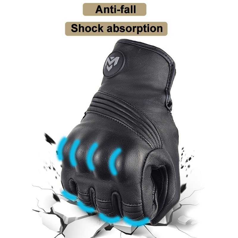 Men's Retro Perforated Leather - Cycling Glove Padded reseña y precio