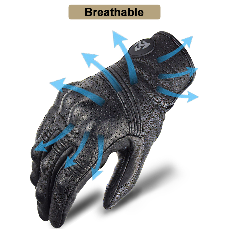 Men's Retro Perforated Leather - Cycling Glove Padded reseña y precio