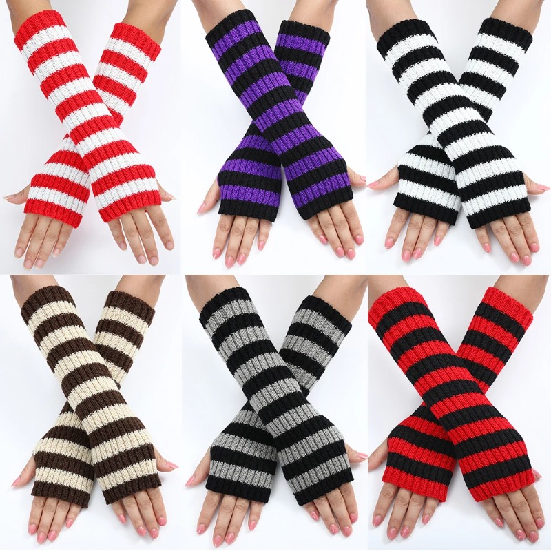 Women's Knitted Fingerless Arm - Fingerless Glove Knit reseña y precio