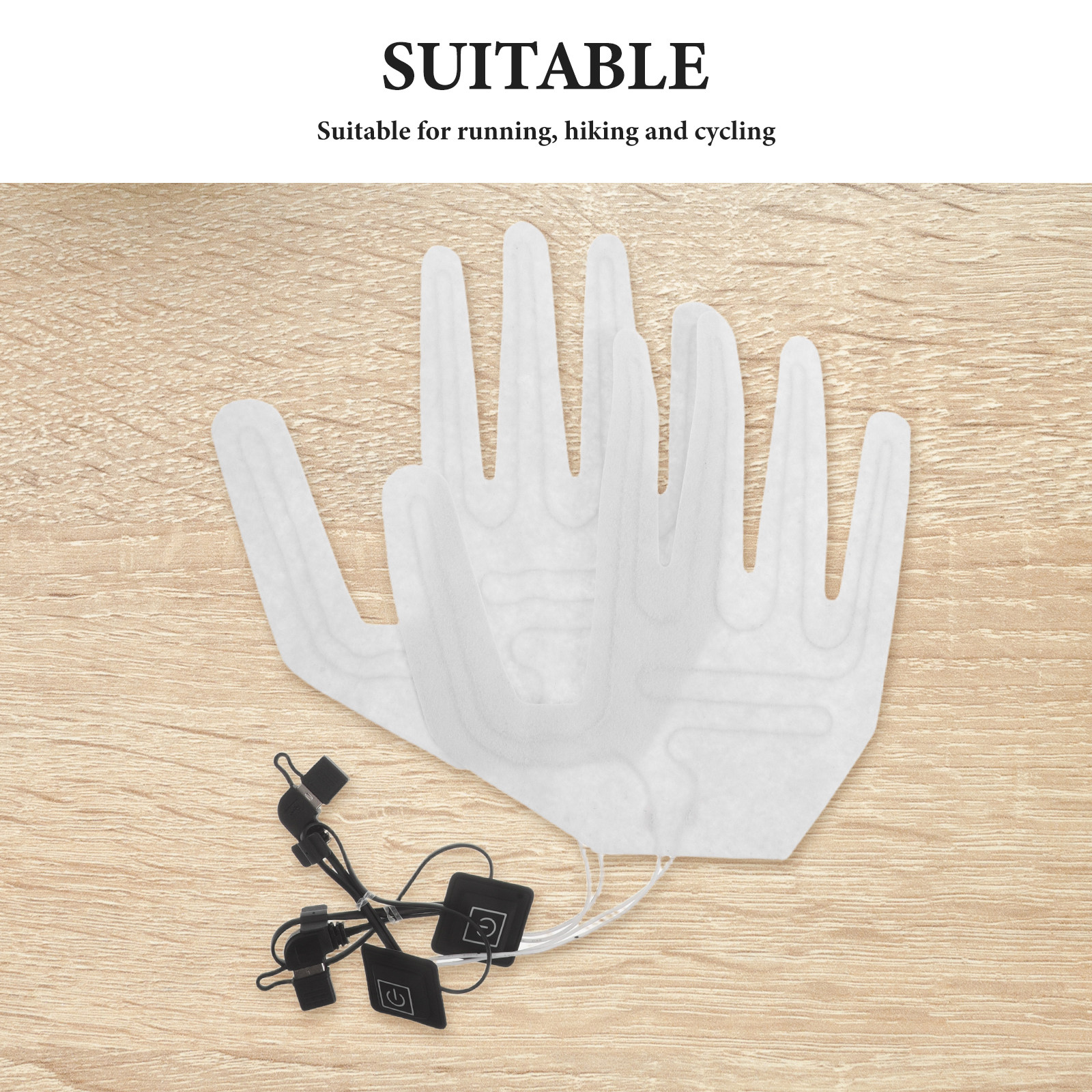 2Pcs Full Finger Electric Heat - Cycling Glove Padded reseña y precio