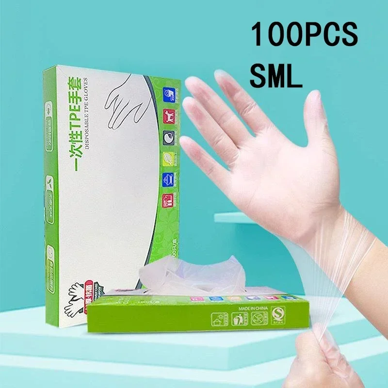 100/200Pcs Food Grade Disposab - Latex Disposable Glove reseña y precio