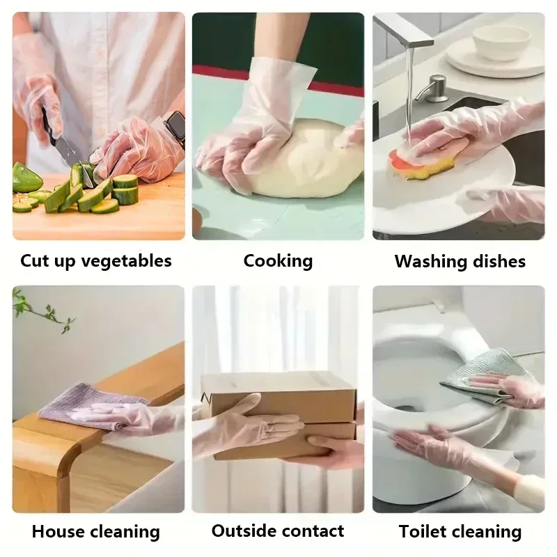 100/200Pcs Food Grade Disposab - Latex Disposable Glove reseña y precio