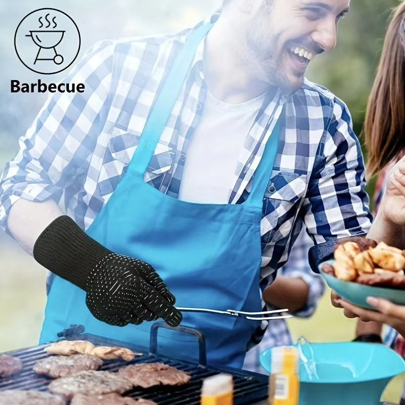 1PCS Piece BBQ Gloves High Tem - Oven Mitt Silicone reseña y precio