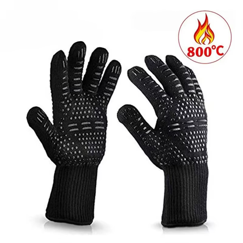 1PCS Piece BBQ Gloves High Tem - Oven Mitt Silicone reseña y precio