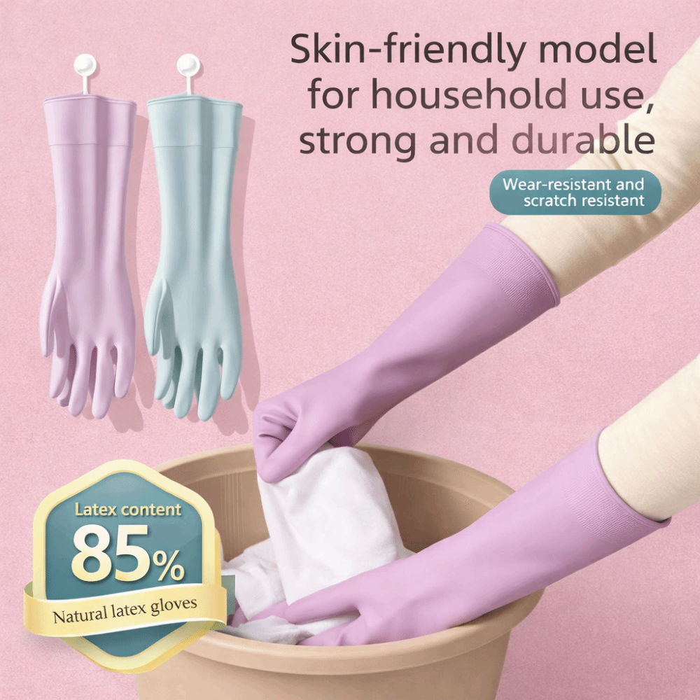 Latex Dish Washing Gloves with - Dish Glove Rubber reseña y precio