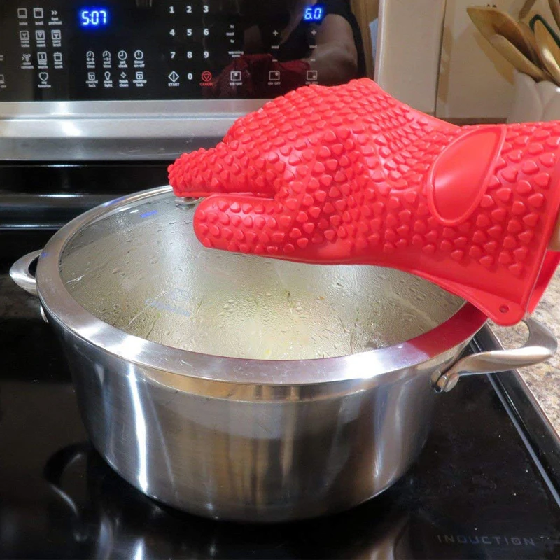 BBQ Silicone Grilling gloves B - Oven Mitt Silicone reseña y precio