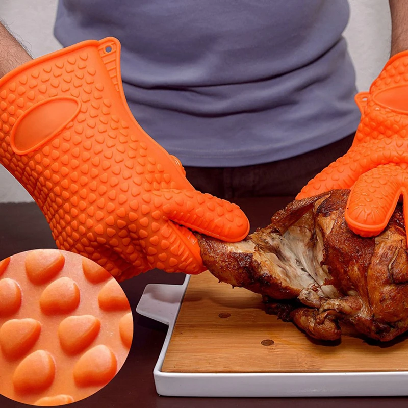 BBQ Silicone Grilling gloves B - Oven Mitt Silicone reseña y precio