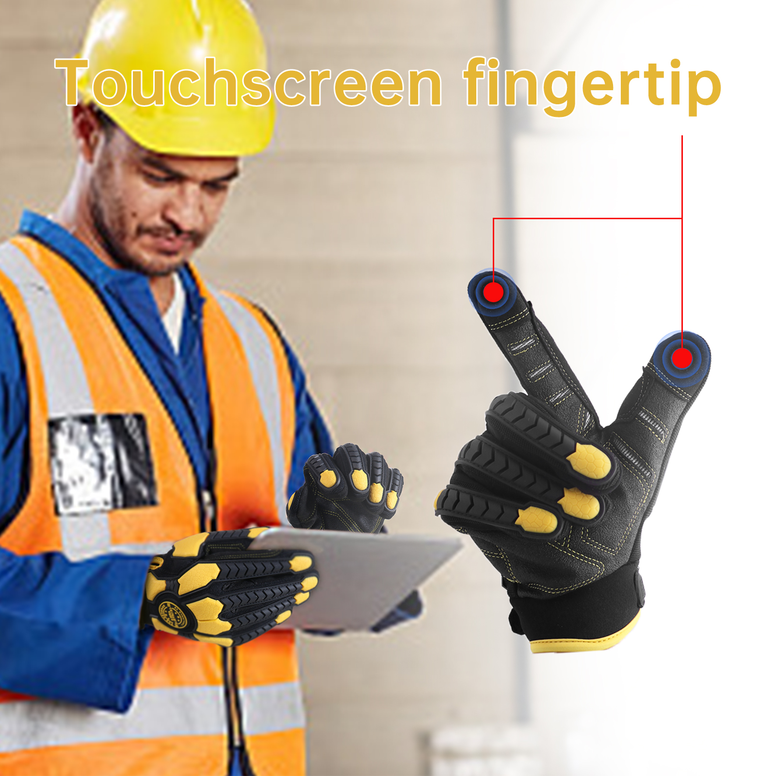 PVC Reinforced Impact Protecti - Work Glove Impact reseña y precio