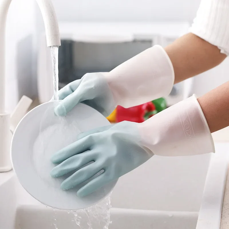 Dishwashing Cleaning Gloves Si - Dish Glove Rubber reseña y precio