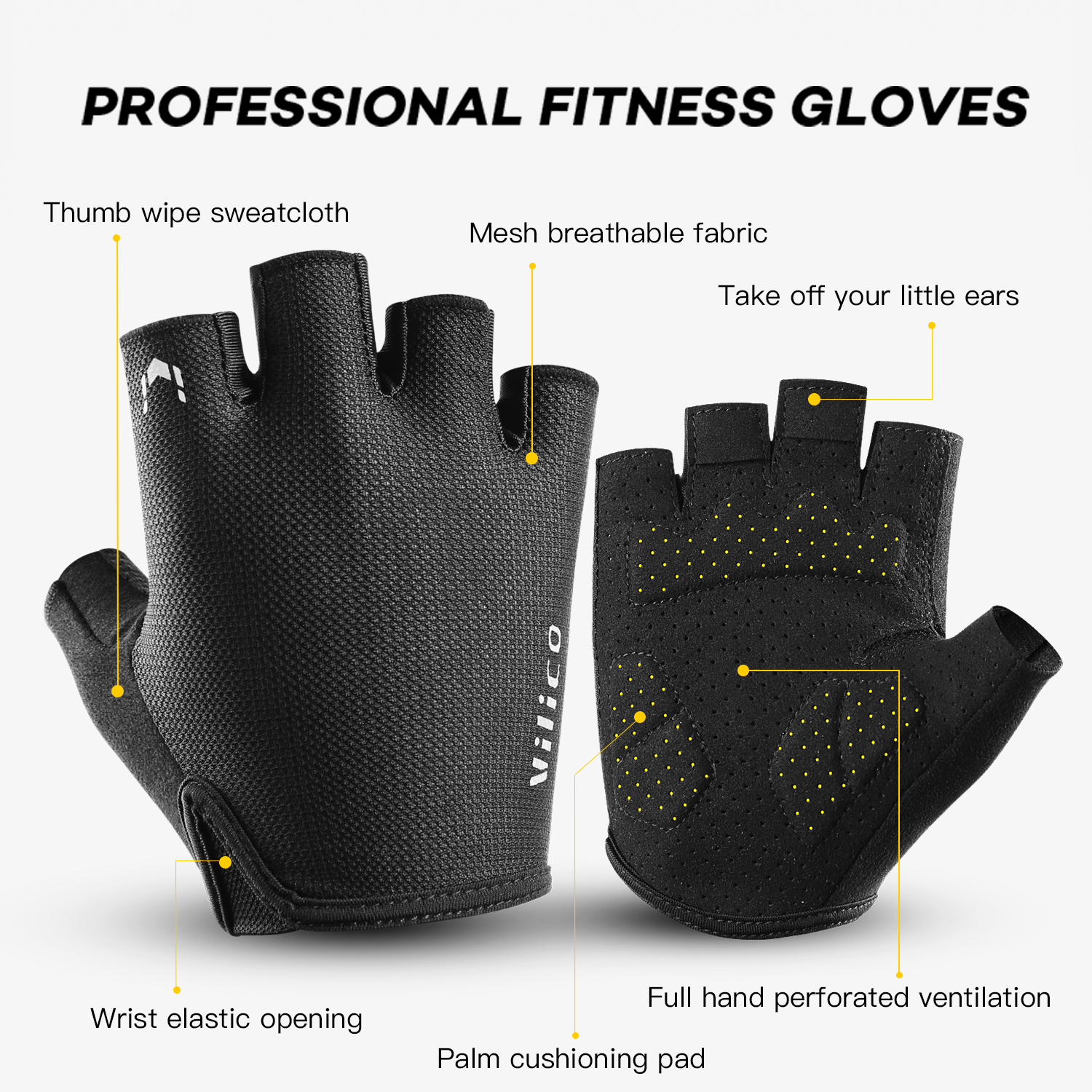 Vilico Sports Cycling Gloves H - Workout Glove Gym reseña y precio