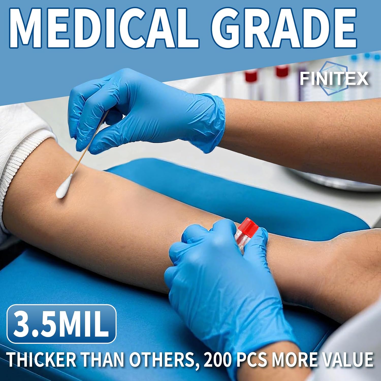 Blue Nitrile Exam Gloves - 200 - Exam Glove Nitrile reseña y precio