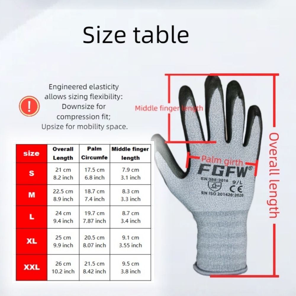 3 Pairs Soft Breathable Spande - Nitrile Mechanic Glove reseña y precio