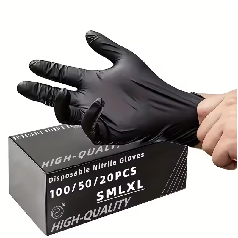 100/50/20PCS Black Nitrile Glo - Nitrile Mechanic Glove reseña y precio