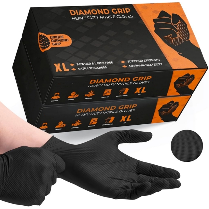 Black Heavy Duty Nitrile Dispo - Nitrile Mechanic Glove reseña y precio