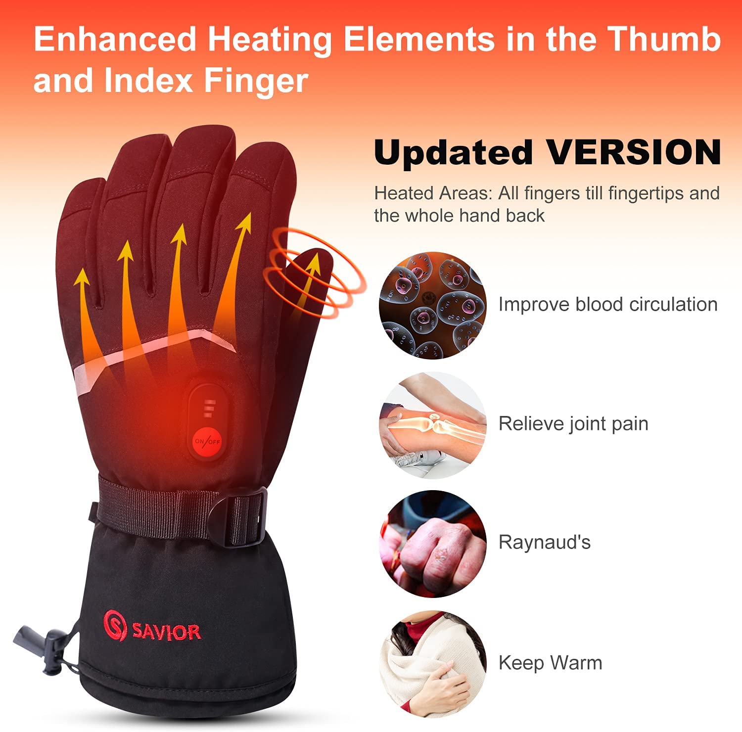 SNOW DEER Winter Heated Gloves - Heat Resistant Glove reseña y precio