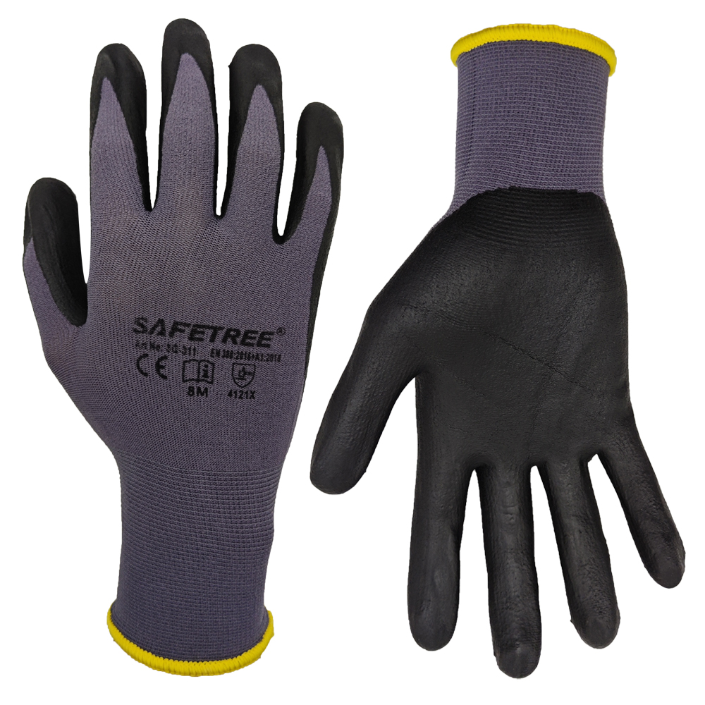 SAFETREE 10Pairs CE  Nylon Saf - Nitrile Mechanic Glove reseña y precio