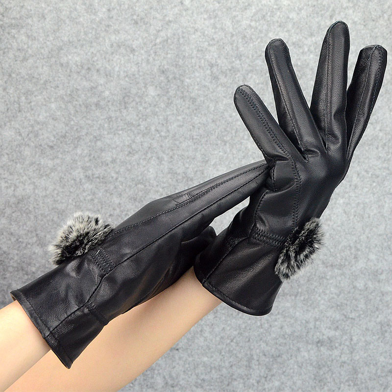 Women Winter Genuine Leather G - Wool Glove Lined reseña y precio