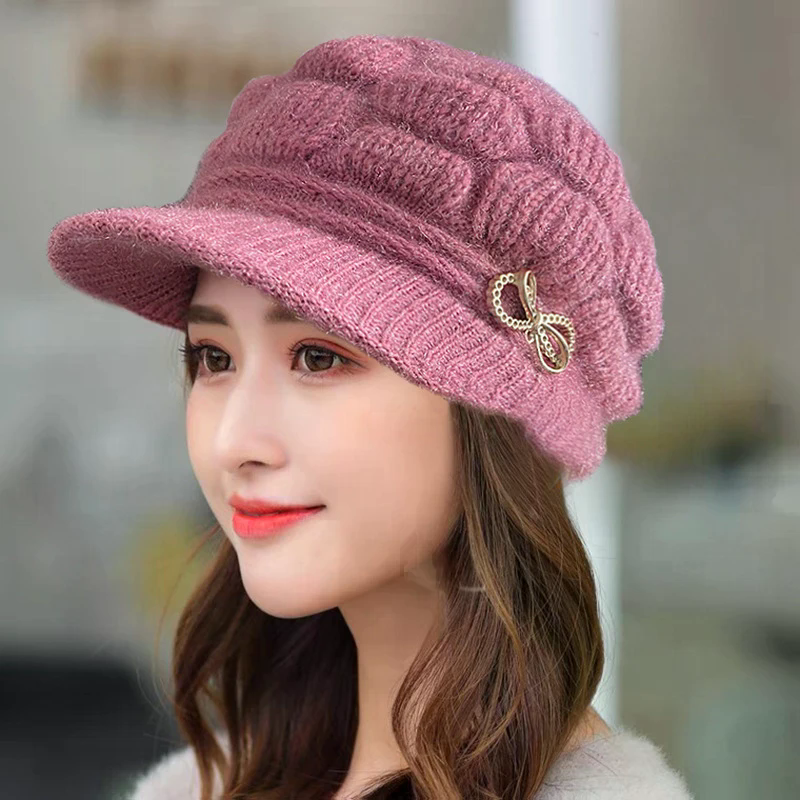 Winter Warm Hat Knitted Hat Ca - Wool Glove Lined reseña y precio