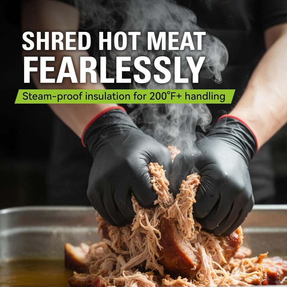 BBQ Gloves, 6 Heat Resistant C - Heat Resistant Glove reseña y precio