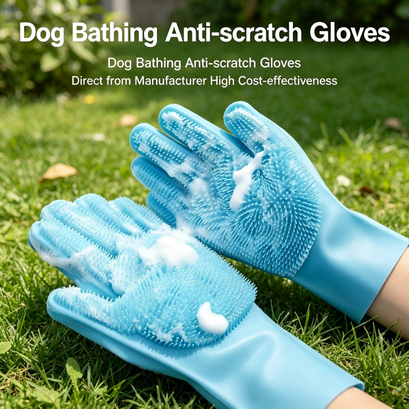 Silicone Pet Bathing Glove, Mu - Rubber Glove Cleaning reseña y precio
