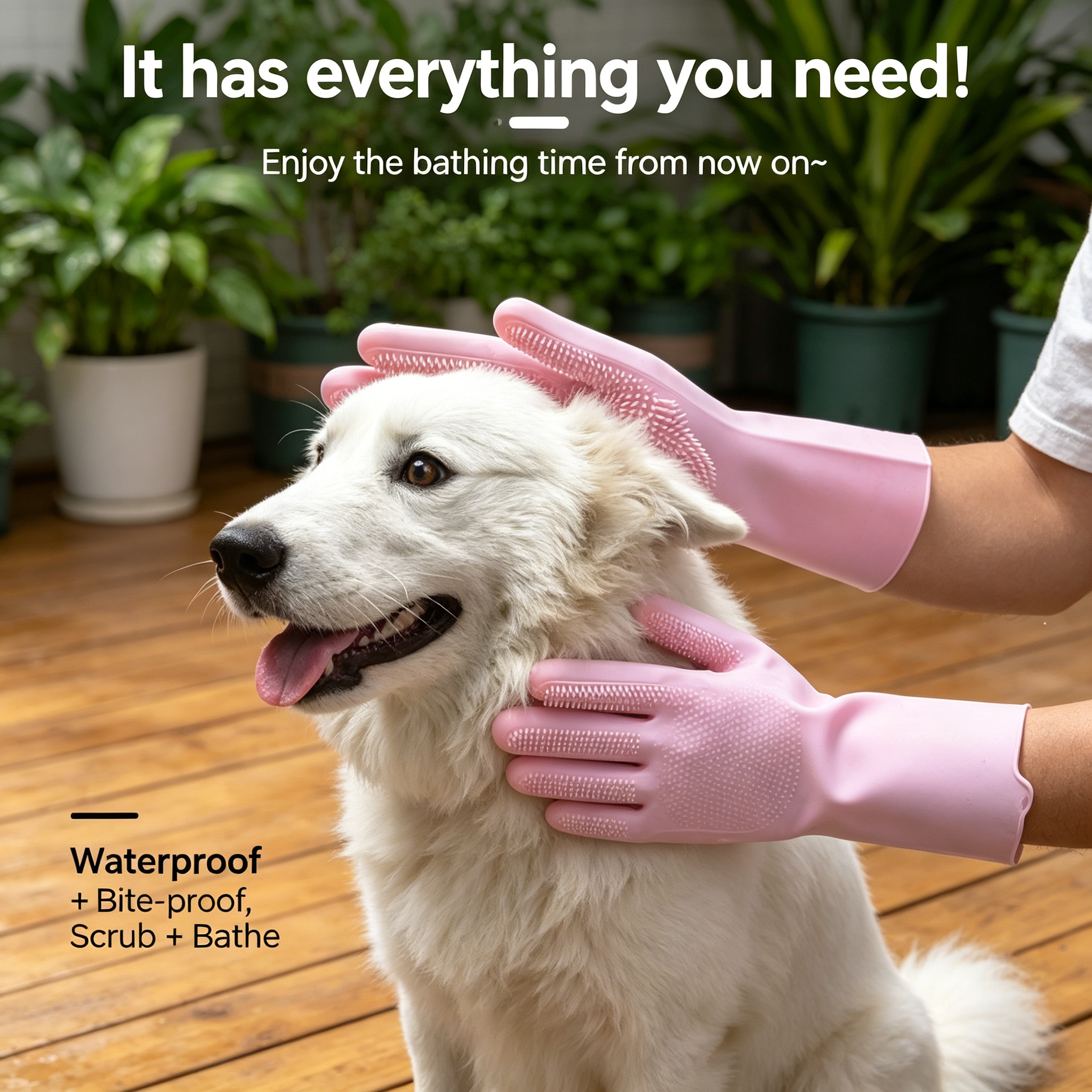 Silicone Pet Bathing Glove, Mu - Rubber Glove Cleaning reseña y precio