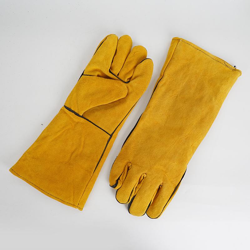 1 Pair 40Cm Welding Leather Gl - Cut Resistant Glove reseña y precio