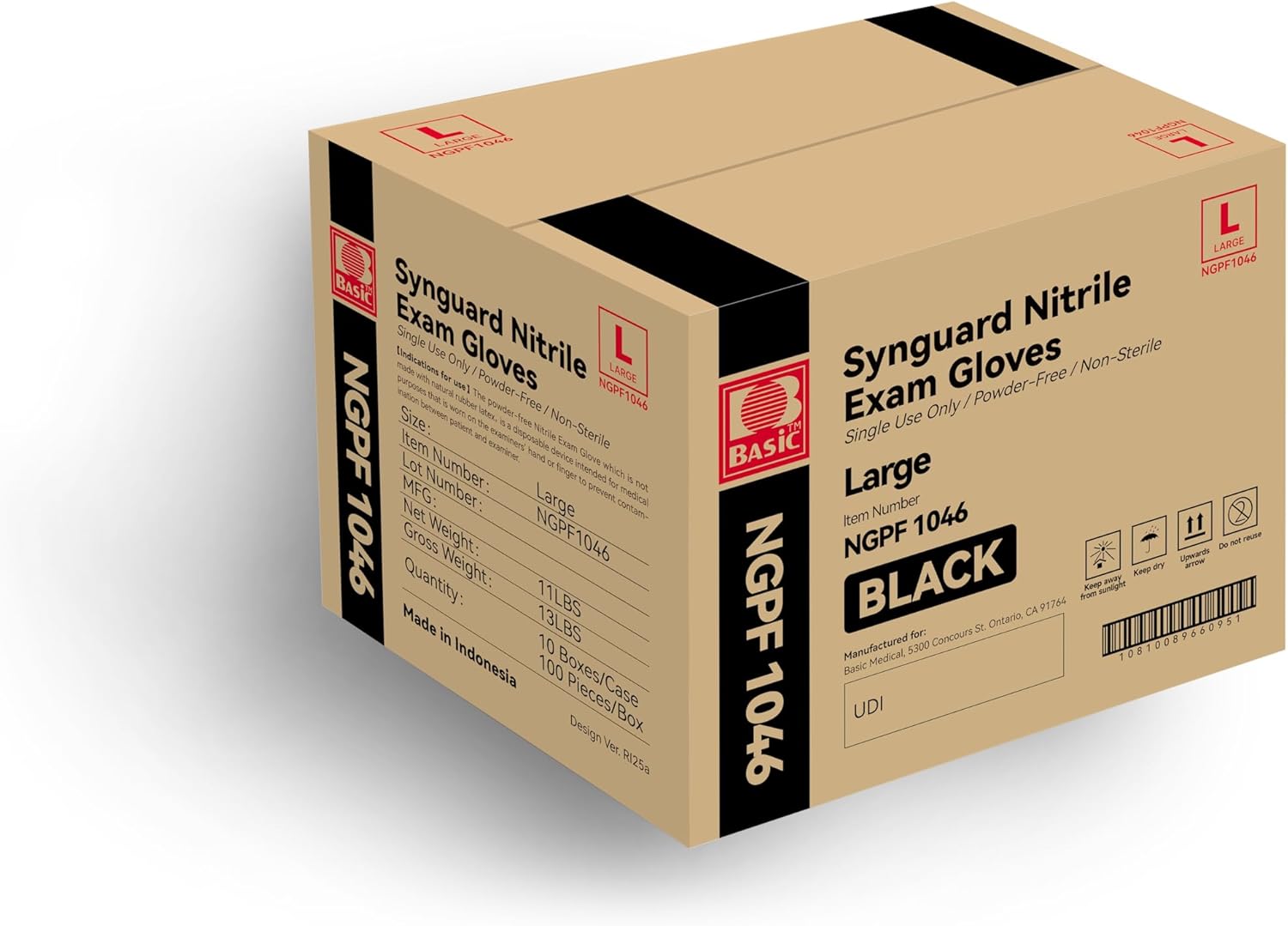 Large Black Nitrile Exam Glove - Exam Glove Nitrile reseña y precio