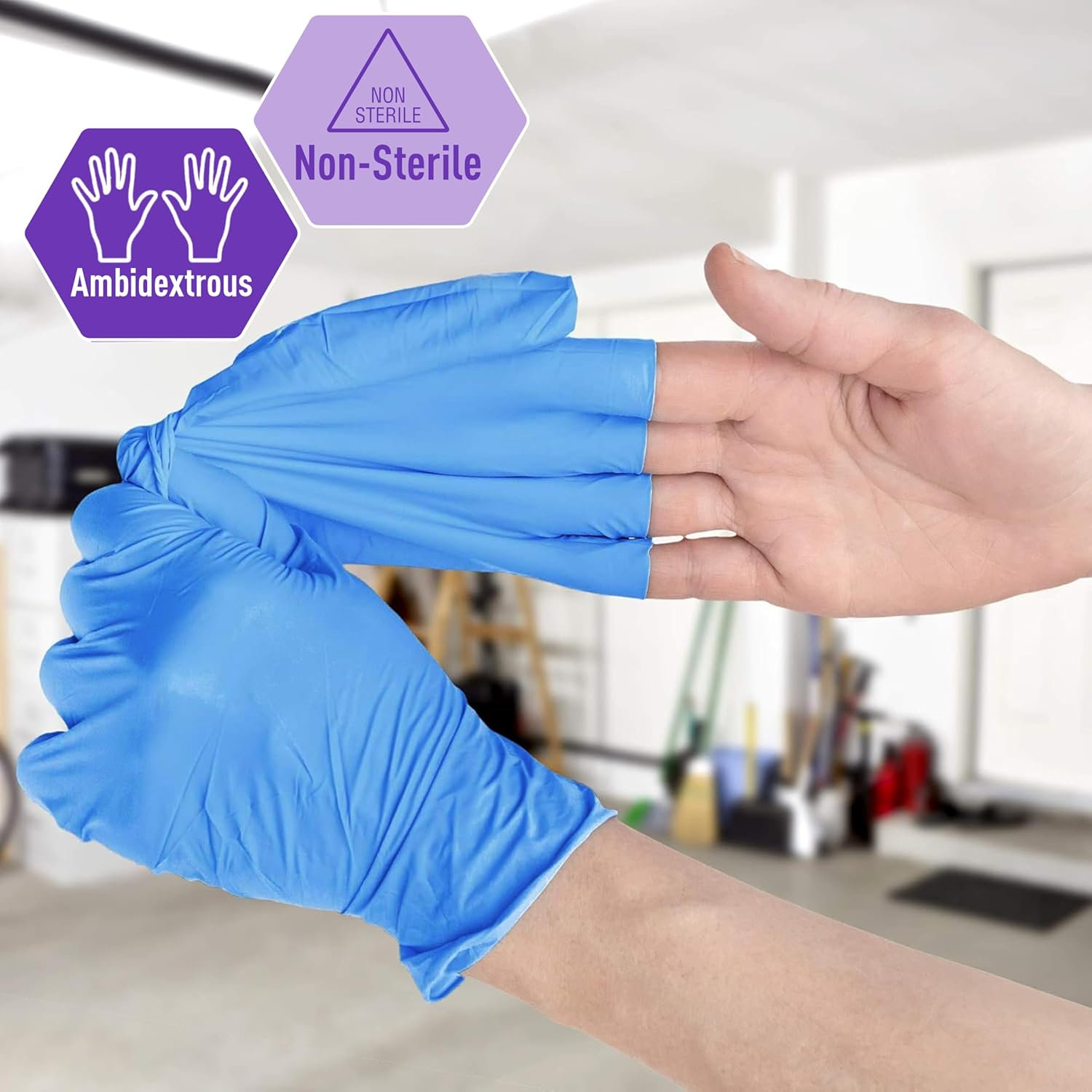 Powder-Free Nitrile/Vinyl Blen - Exam Glove Nitrile reseña y precio